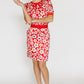 Valentino Red Floral Belted Dress