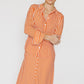 Michael Kors Orange Striped Silk Skirt Set