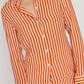 Michael Kors Orange Striped Silk Skirt Set