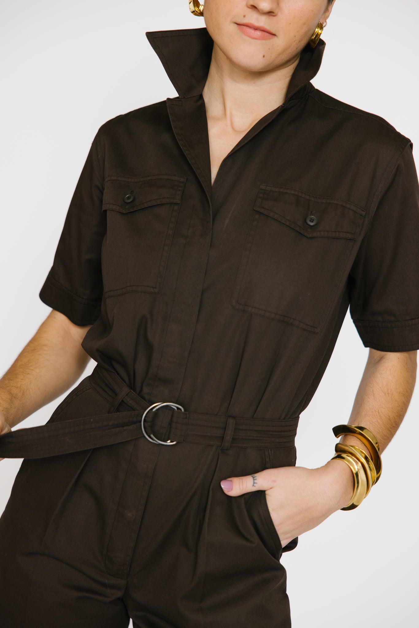 Saint Laurent Brown Romper