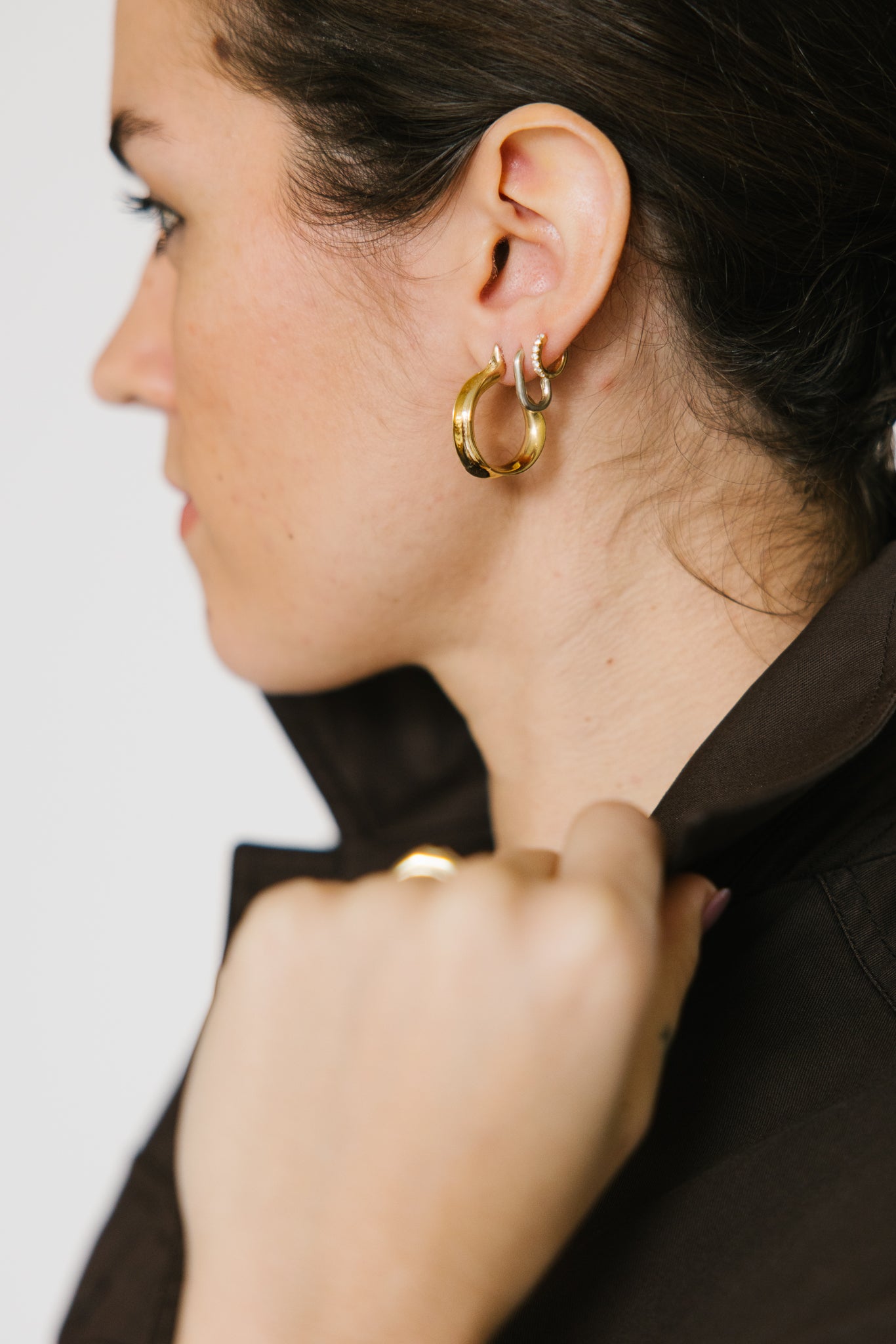 Ariana Boussard-Reifel Kiki Mini Earrings in Bronze