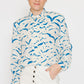 Carlisle Ivory and Blue Blouse