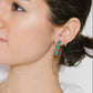 Modern Moghul Emerald and Diamond Earrings