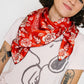 Last Chance Textiles Silk Twill Scarf- Rosey in Red Hot