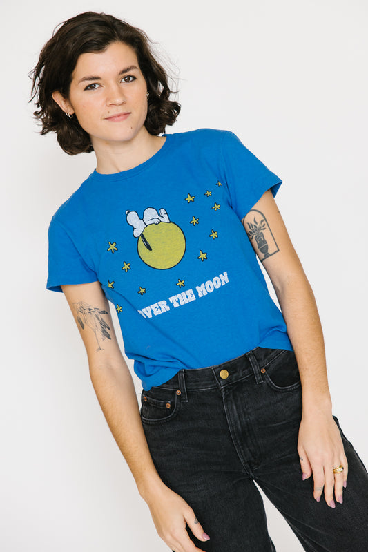 RE/DONE Classic Tee Snoopy Moon