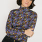 Clare V. Le Turtleneck - Purple Fall Floral