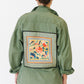 Green Army Jacket with Asian Panel