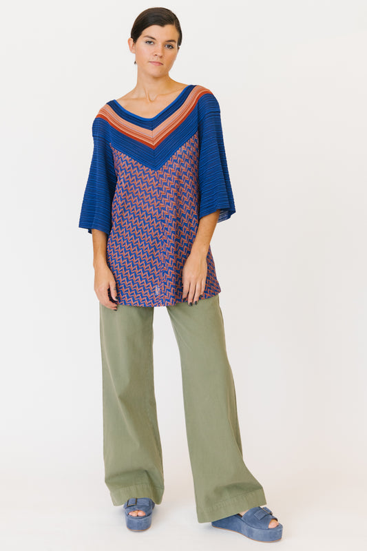 Missoni Knit Peasant Top