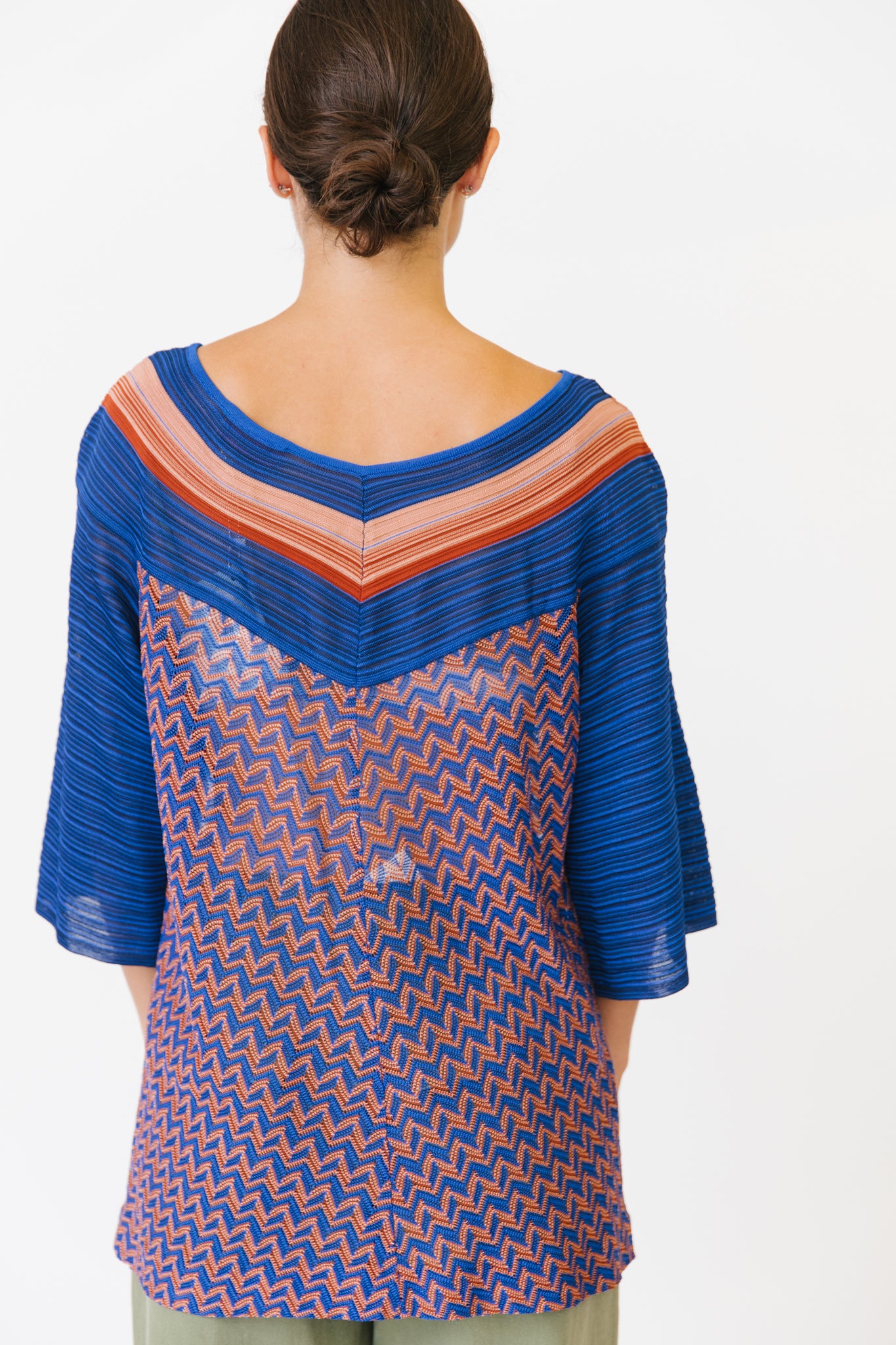 Missoni Knit Peasant Top