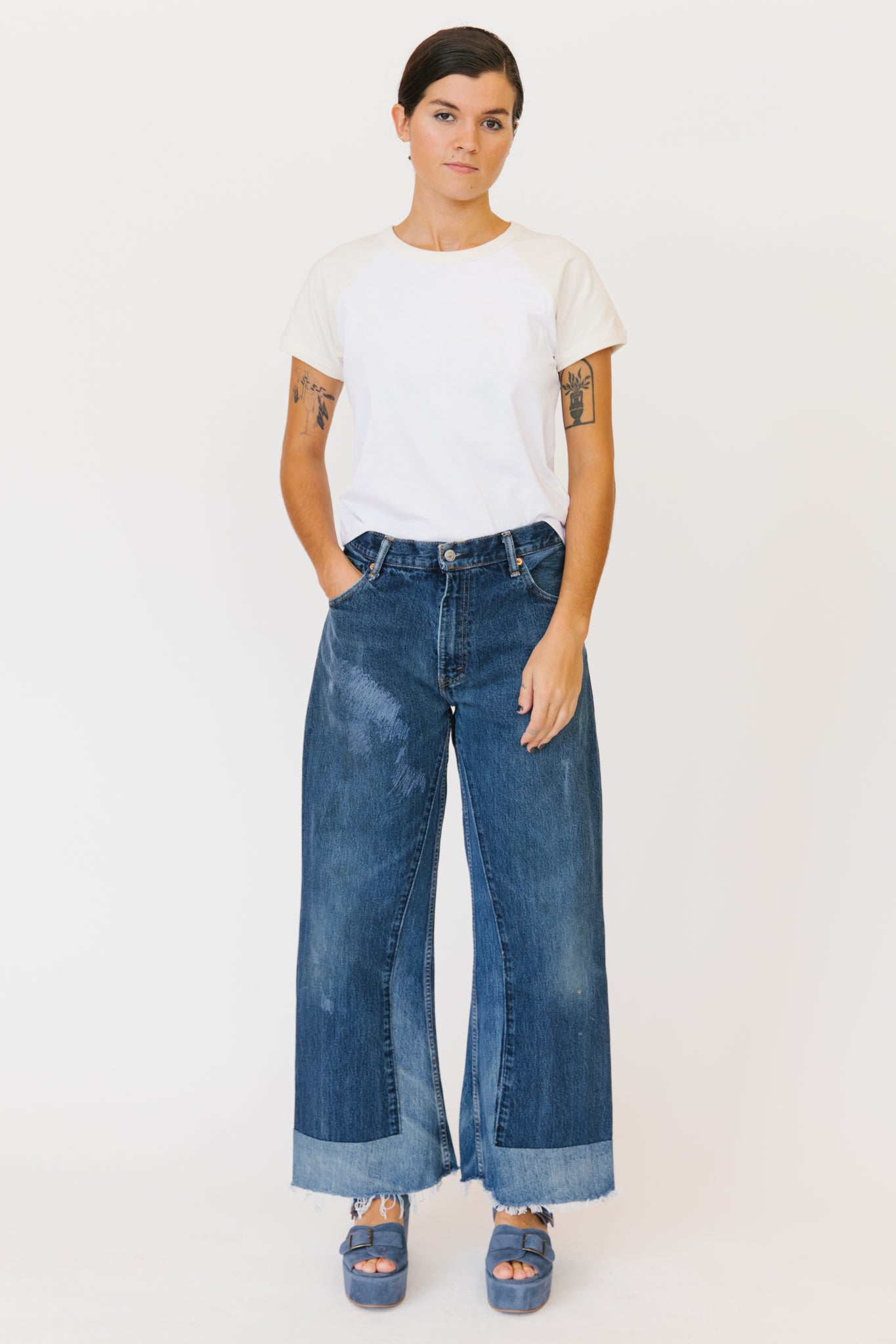 B Sides Reworked Culotte - Vintage Indigo