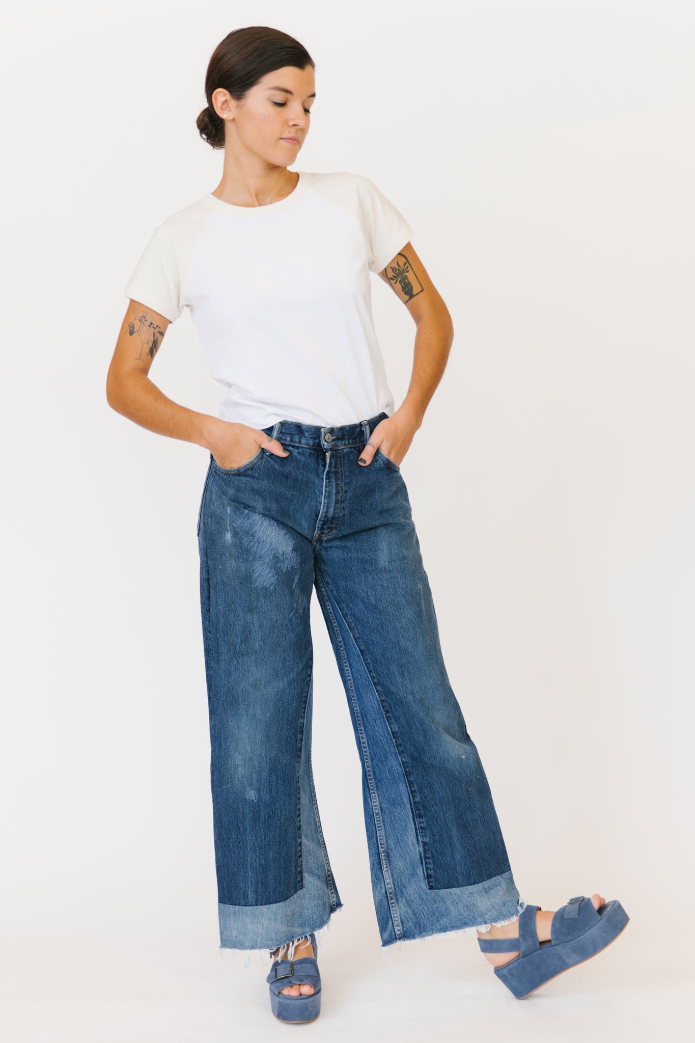 B Sides Reworked Culotte - Vintage Indigo