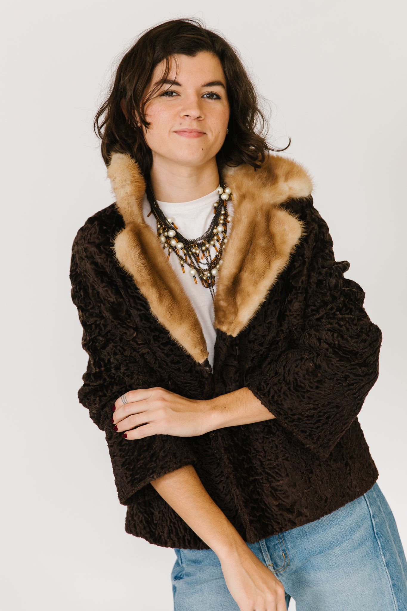 Cownie Persian Lamb & Mink Jacket