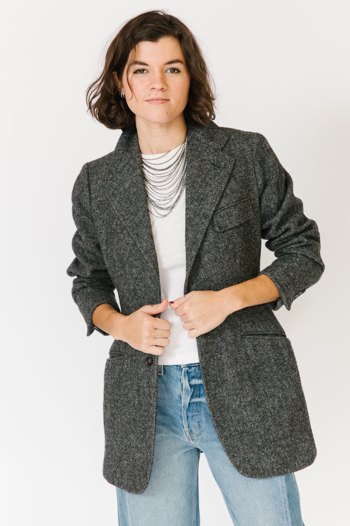 Charcoal Wool Equestrian Jacket