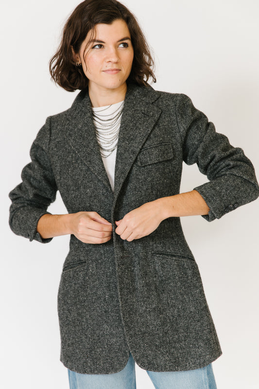 Charcoal Wool Equestrian Jacket