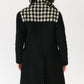 Black and White Check Reversible Mohair Coat