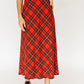 Willie Smith Red Plaid Midi Skirt