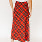 Willie Smith Red Plaid Midi Skirt