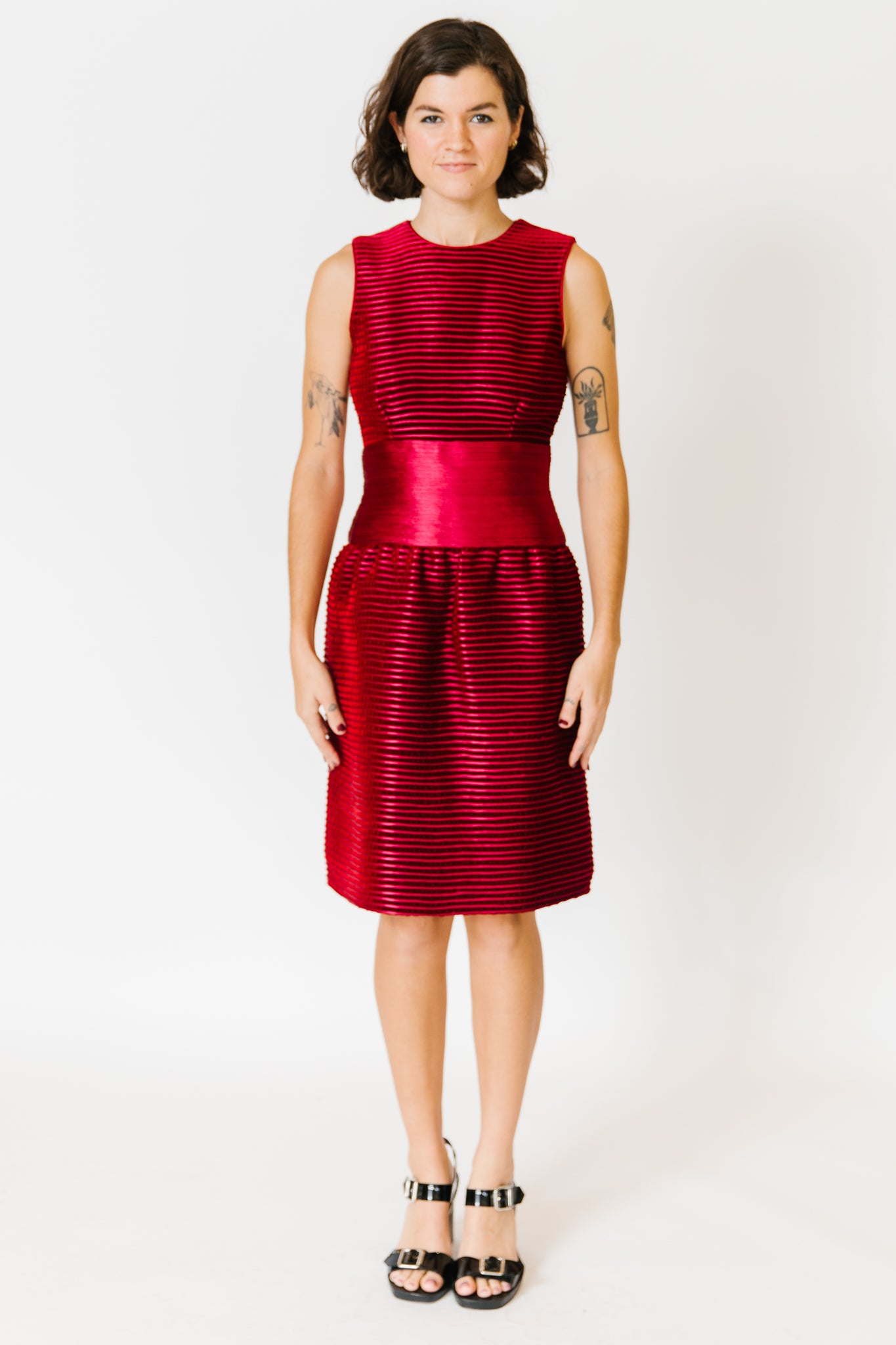 Oscar de la Renta Ruby Red Cocktail Dress