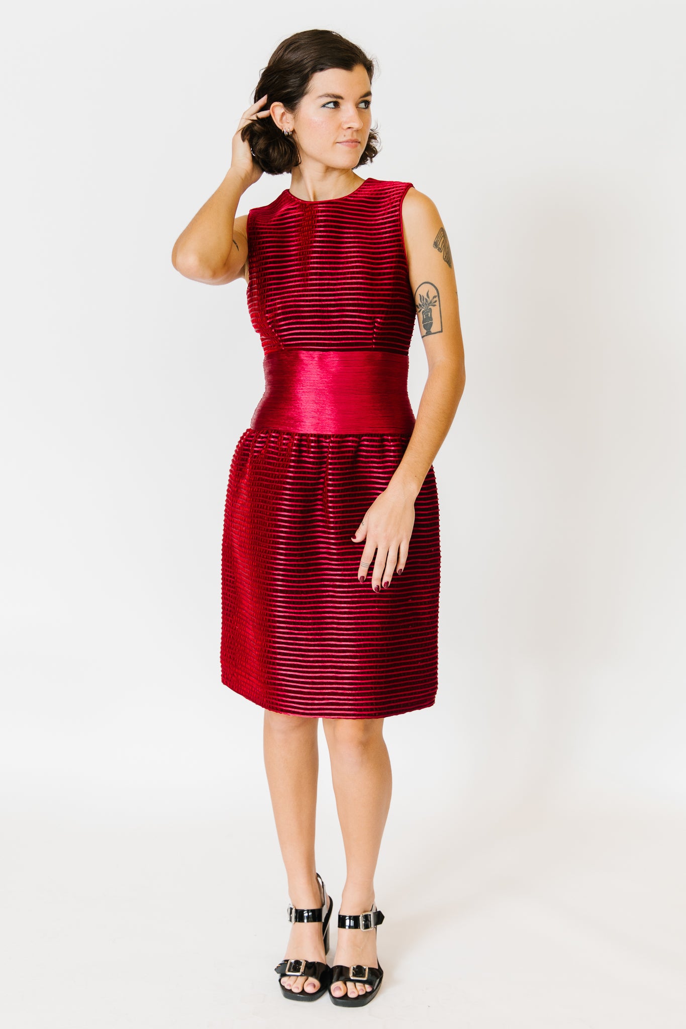 Oscar de la Renta Ruby Red Cocktail Dress