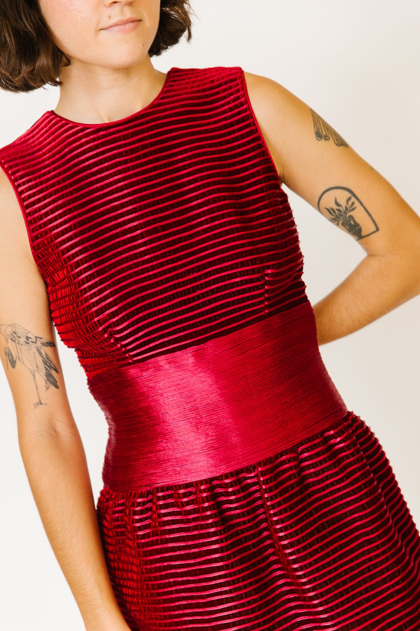 Oscar de la Renta Ruby Red Cocktail Dress