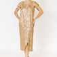 Linda Gold Asian Brocade Dress