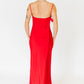 1940s Maurice Rentner Red Evening Gown