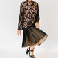 Mitzy Black Lace Drop-Waist Party Dress