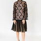 Mitzy Black Lace Drop-Waist Party Dress