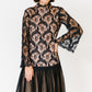 Mitzy Black Lace Drop-Waist Party Dress