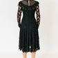 1930s Edwardian Black Lace Dress