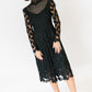 1930s Edwardian Black Lace Dress