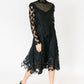 1930s Edwardian Black Lace Dress