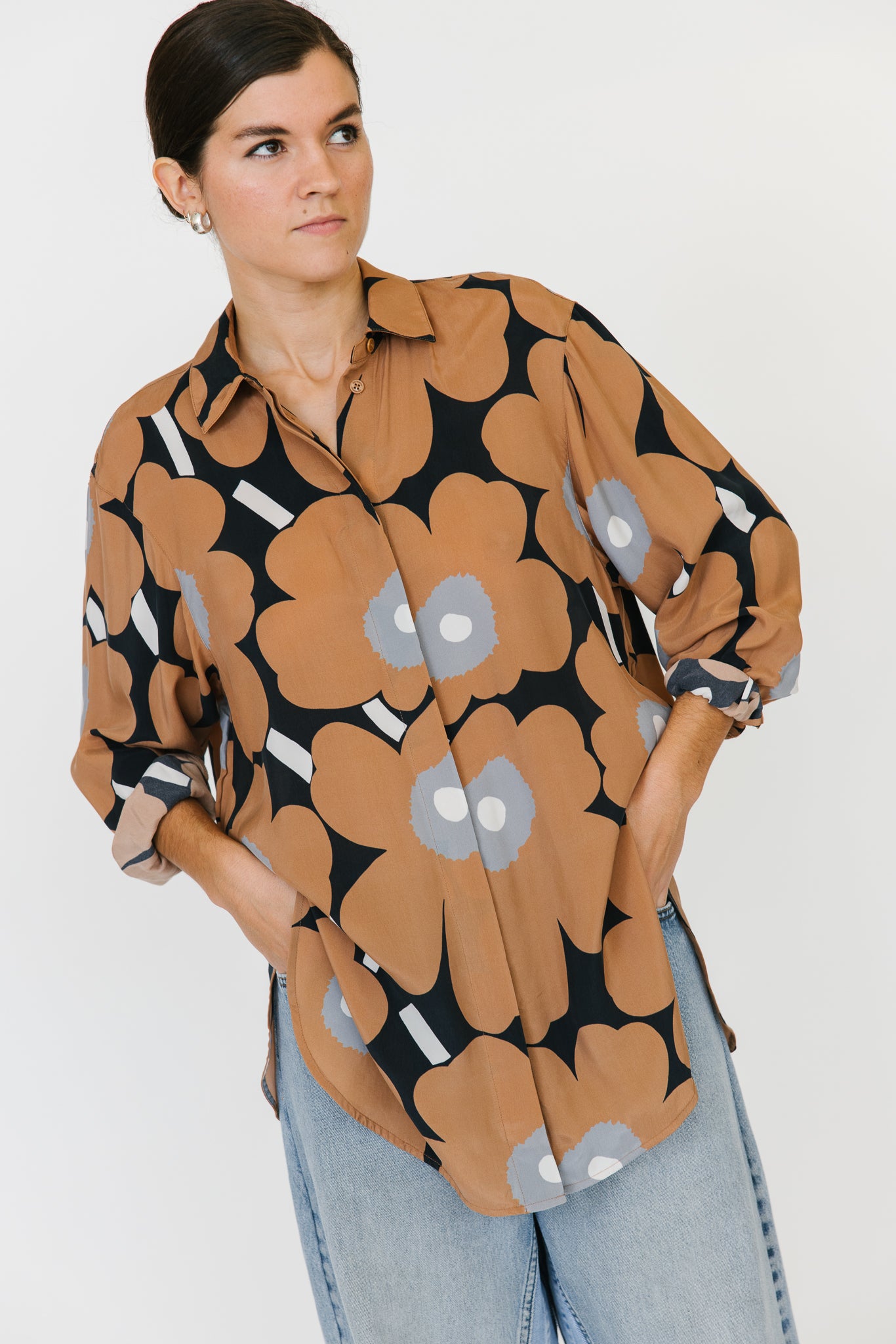 Marimekko Sivuta Unikko Cupro Shirt