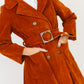 Burnt Orange Velveteen Coat