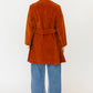 Burnt Orange Velveteen Coat