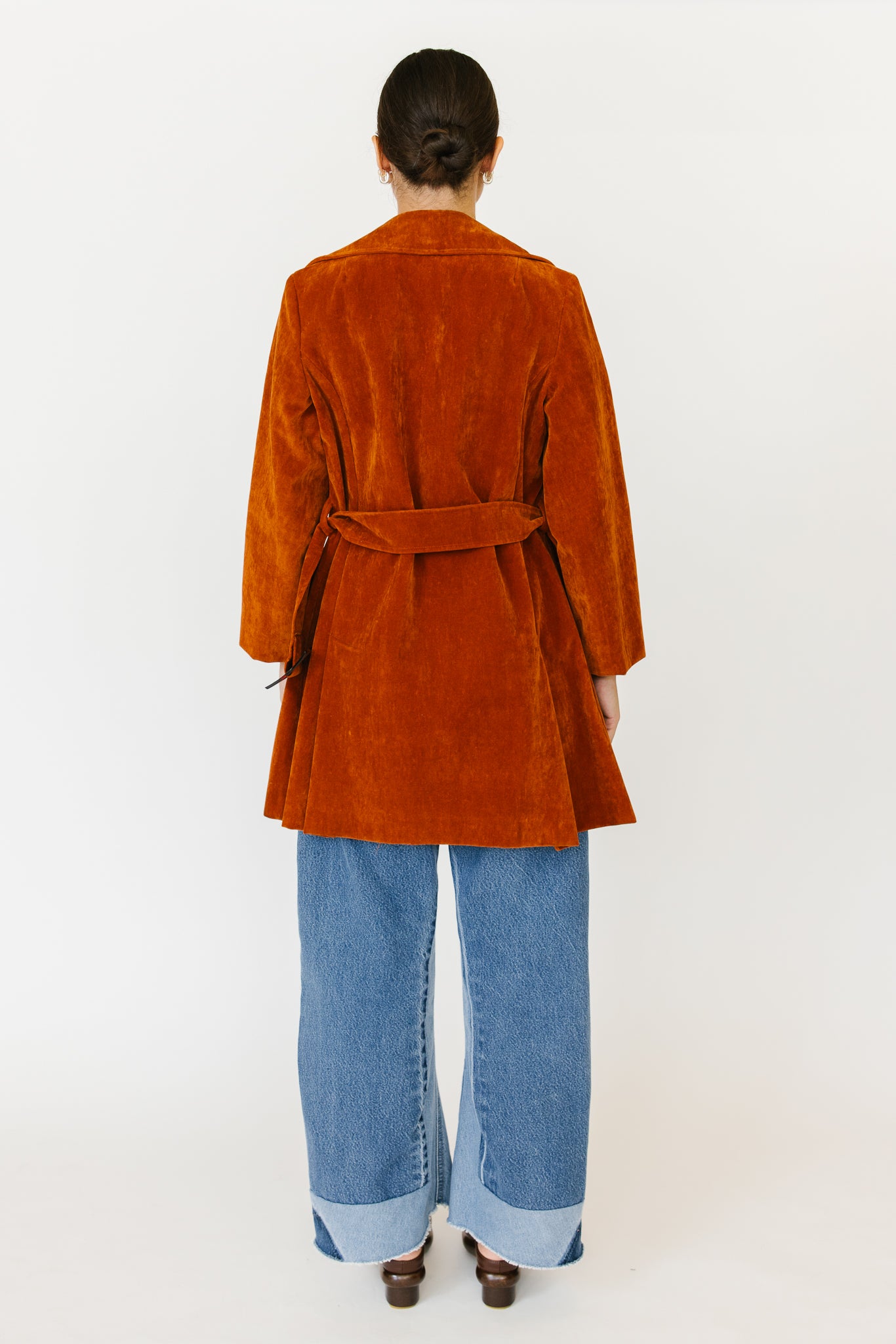 Burnt Orange Velveteen Coat