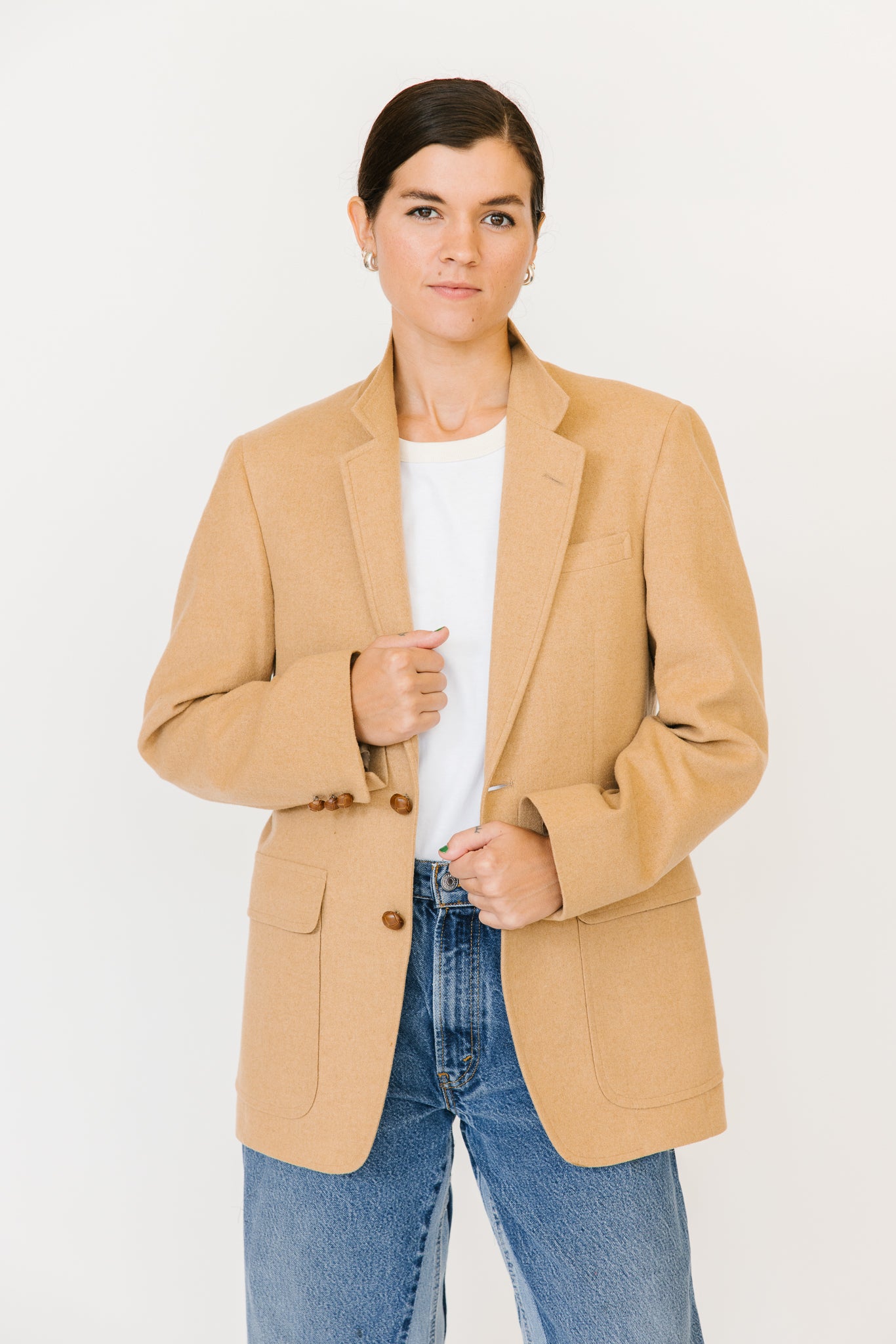 Pig and Peach Wool Camel Jacket