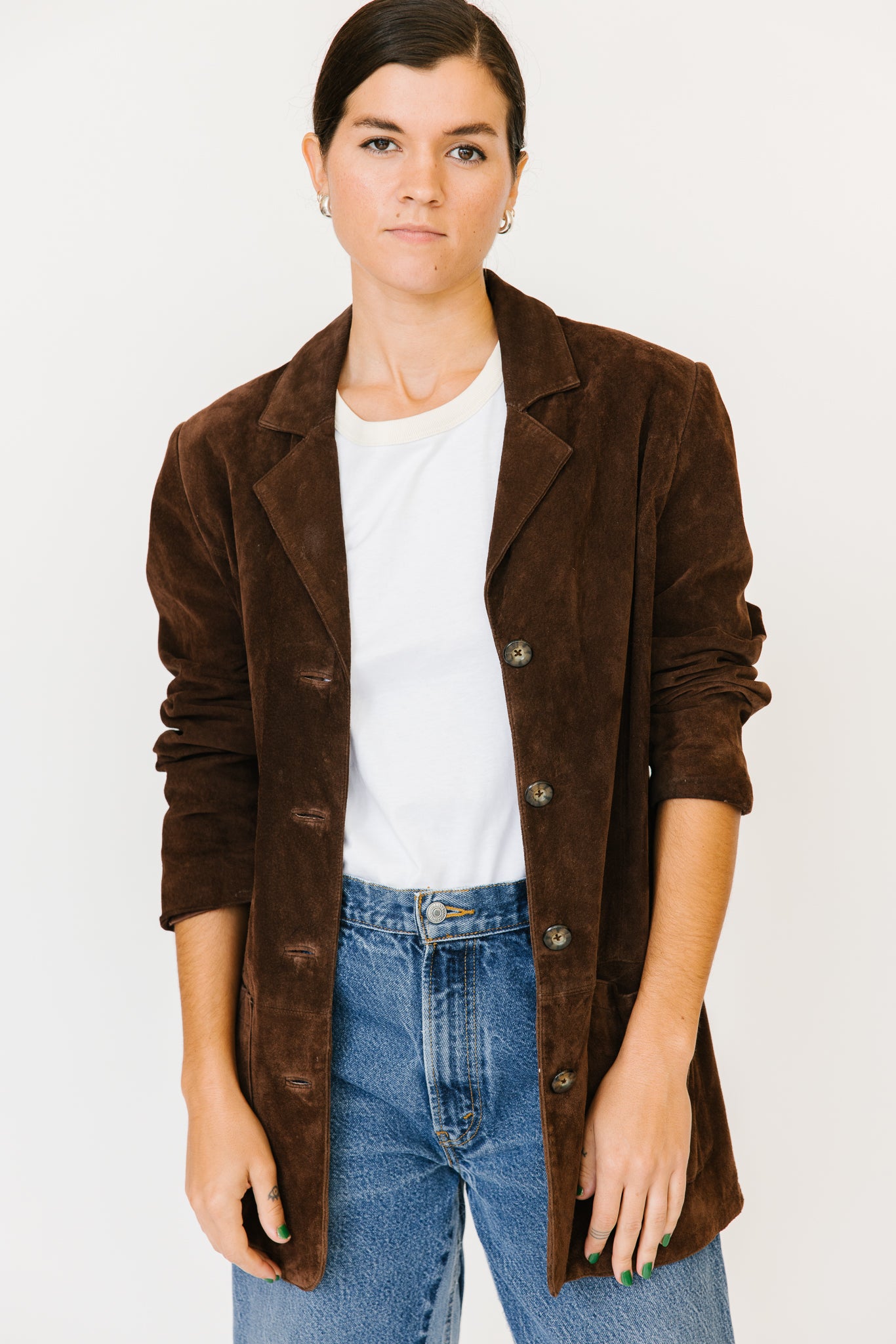 Lord & Taylor Brown Suede Jacket