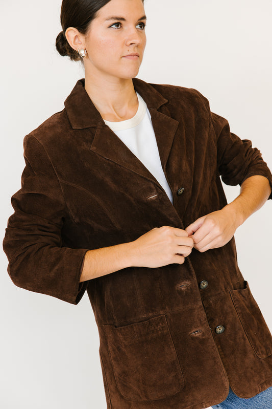 Lord & Taylor Brown Suede Jacket