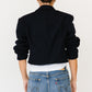 Cropped Navy Wool Jacket