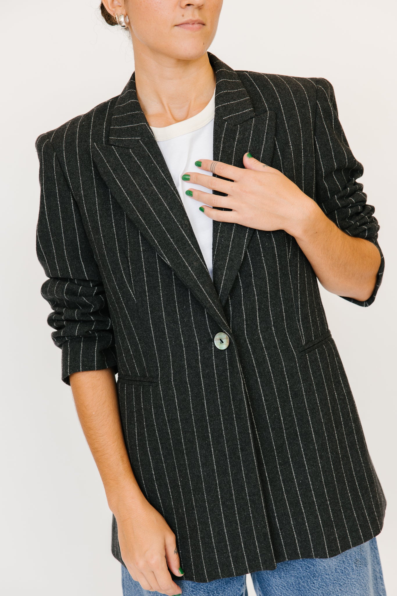 Pianoforte Di MaxMara Wool Pinstripe Jacket