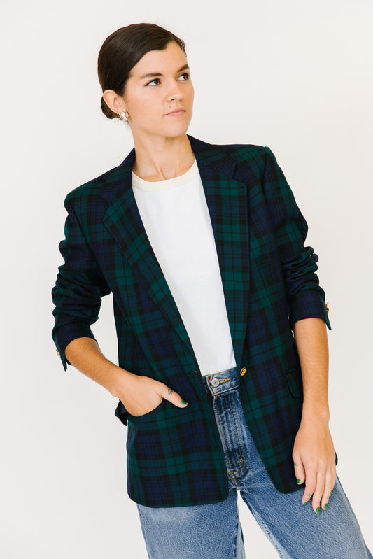 Kathie Peterson Green Plaid Jacket