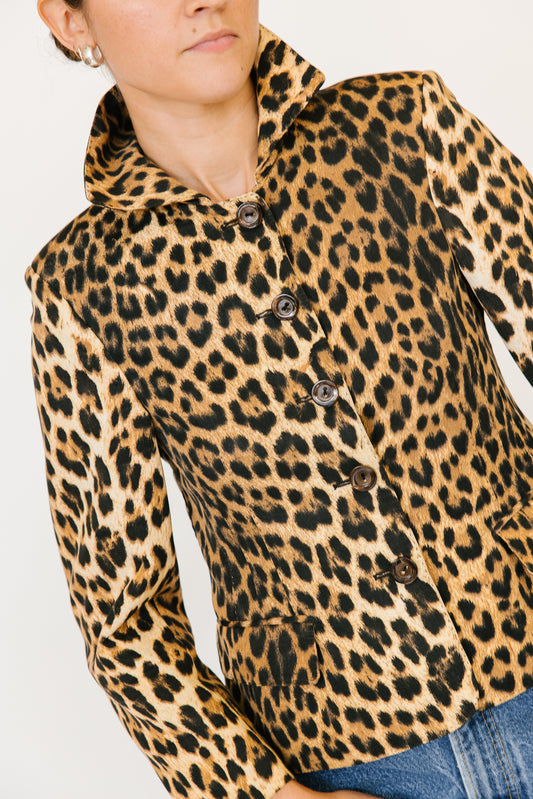 Cheap and Chic Moschino Leopard Blazer