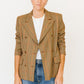 Bill Blass Brown Plaid Blazer