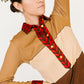 Roberta Di Camerino Brown and Red Knit Dress