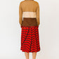 Roberta Di Camerino Brown and Red Knit Dress