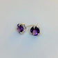 Studio Verus Amethyst Round Stud Earrings