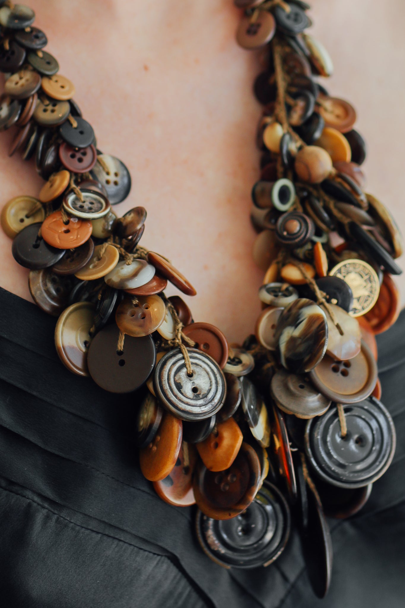 Vintage Button Necklace