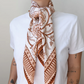 Last Chance Textiles Silk Twill Scarf - Ramble in Sandstone