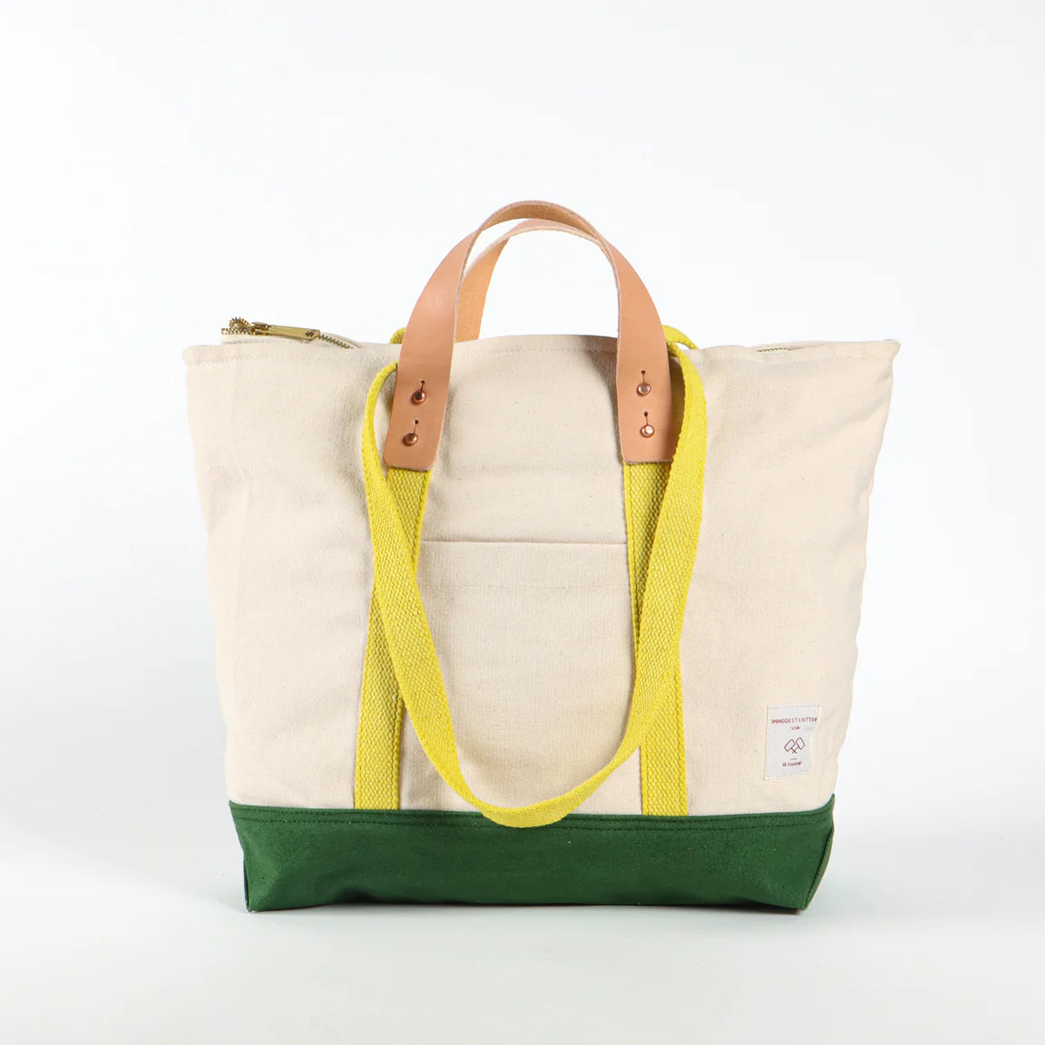 Immodest Cotton Small Zipper Tote - Earth